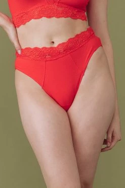 Kilo Brava New In Tigerlilly Orange High Leg Brief