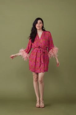 Kilo Brava Cheetah Shell Print Short Robe New In