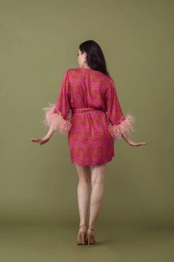 Kilo Brava Cheetah Shell Print Short Robe New In