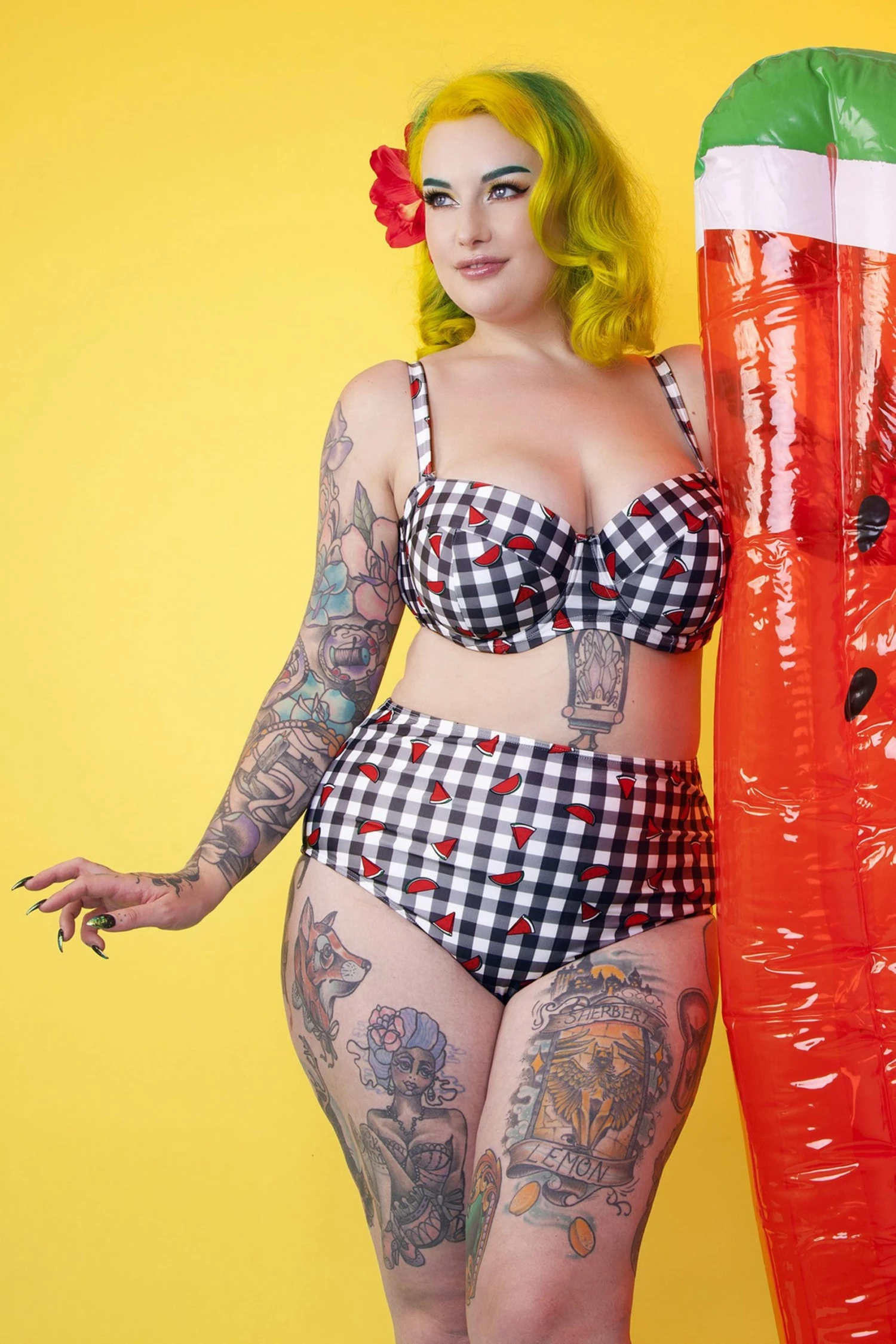 Flash Sale 🤩 Collectif X Playful Promises Swimwear Melon Gingham Balcony Top 🎉 2 Collectif X Playful Promises Swimwear Melon Gingham Balcony Top
