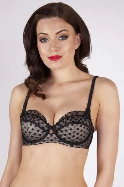 Playful Promises Cara Dot Mesh Ruffle Bra A - D