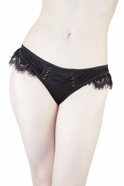 Playful Promises Bernadette Black Corset Front Thong
