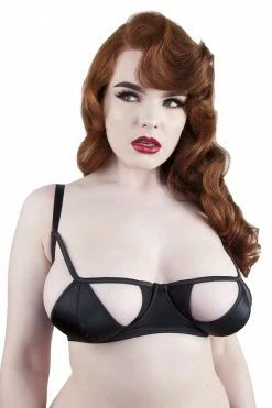 Playful Promises Bras Junko Black Origami Cut-Out DD/E-K Bra