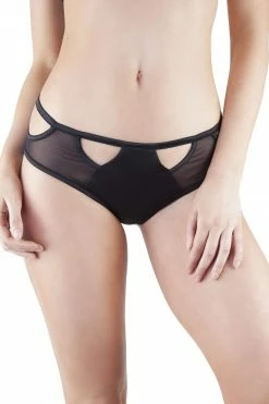 Playful Promises Outlet Junko Black Origami Cut-Out Brief