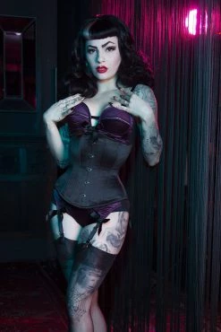 Bettie Page Lingerie Basques & Corsets Satin Underbust Corset
