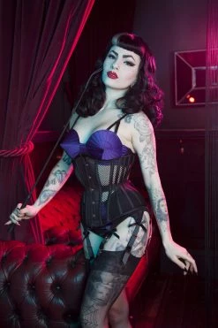 Buy ❤️ Bettie Page Lingerie Basques & Corsets Fishnet Mesh Underbust Corset 💯 9 Bettie Page Lingerie Basques & Corsets Fishnet Mesh Underbust Corset