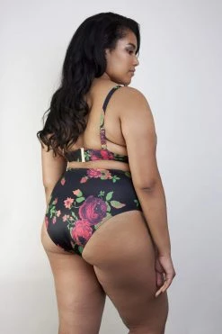 Wolf & Whistle Floral High Waist Bikini Brief Curve Knickers