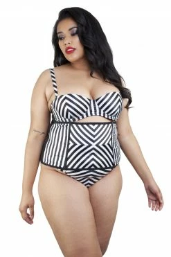 Playful Promises Beatrix Ivory Placement Stripe Waspie Curve