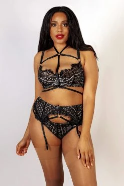 Best Sale 🧨 Playful Promises Suspenders Sky Pearl Lace Harness Curve Suspender Belt ✔️ 8 Playful Promises Suspenders Sky Pearl Lace Harness Curve Suspender Belt