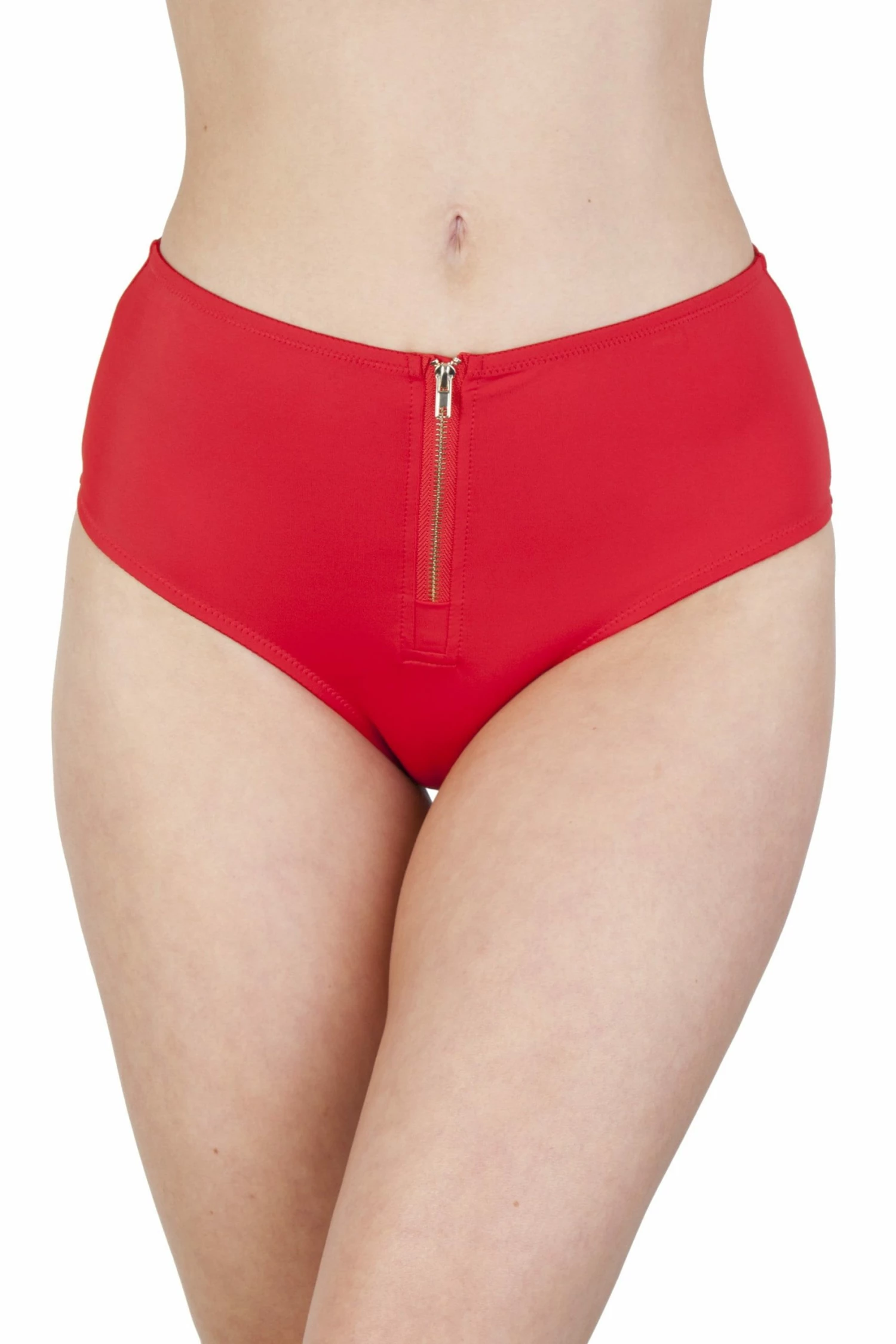 Buy 😍 Peek & Beau Méret Red Zip Front High Waist Brief Knickers 😉 1 Peek & Beau Méret Red Zip Front High Waist Brief Knickers