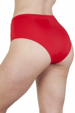 Peek & Beau MÃƒÂ©ret Red Zip Front High Waist Brief Knickers