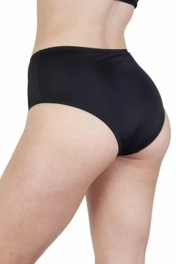 Peek & Beau MÃƒÂ©ret Black Zip Front High Waist Brief Knickers