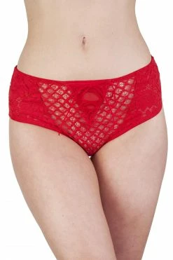 Peek & Beau Knickers Toyen Red Mesh & Lace HW Corset Brief