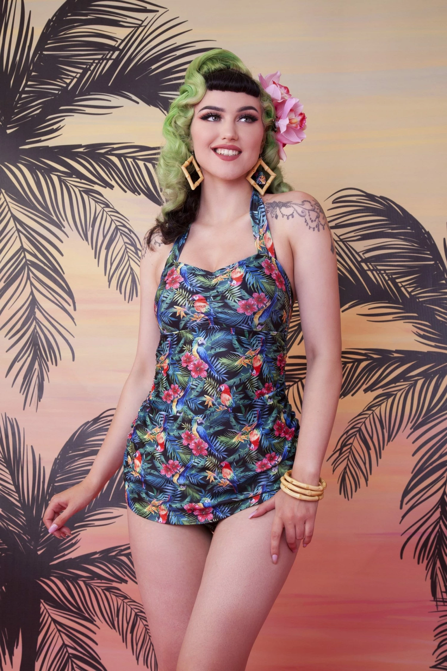 Best deal 🎉 Collectif X Playful Promises Swimwear Jungle Balcony 🩱 Swimsuit 🔔 1 Collectif X Playful Promises Swimwear Jungle Balcony Swimsuit