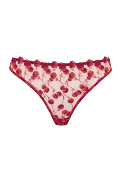Coco De Mer New In Naomi Cherry Embroidered Peep Back Brief