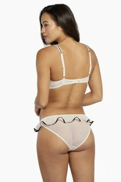 Playful Promises Monica Ribbon Slot Lace Bra Core Peach Bras