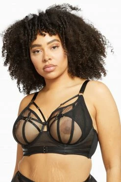 Playful Promises New In Bras Eddie Black Crossover Wrap Bra