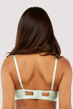 Playful Promises Fenella Aqua Lace And Net Longline Bra
