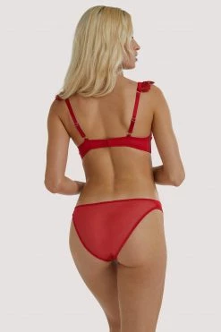 Buy ๐ Playful Promises Anneliese Red Satin Net And Lace Bra ๐งจ 18 Playful Promises Anneliese Red Satin Net And Lace Bra