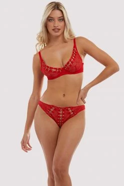 Deals 💯 Playful Promises Florence Red High Apex Bra ❤️ 13 Playful Promises Florence Red High Apex Bra