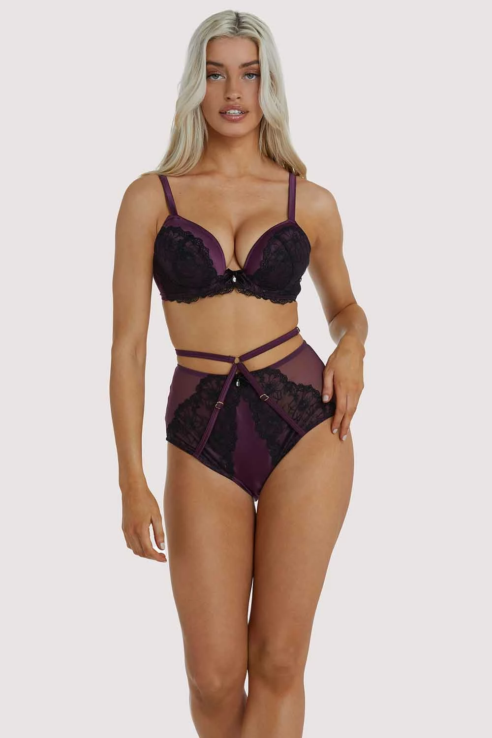 Promo 😍 Playful Promises Bras Muriel Purple Plunge Bra 💯 3 Playful Promises Bras Muriel Purple Plunge Bra