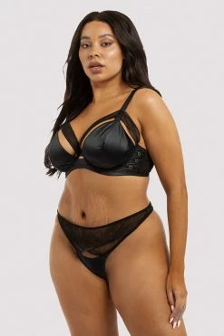 Discount 💯 Playful Promises Charlie Black Cut-out Plunge Bra 🎉 13 Playful Promises Charlie Black Cut-out Plunge Bra