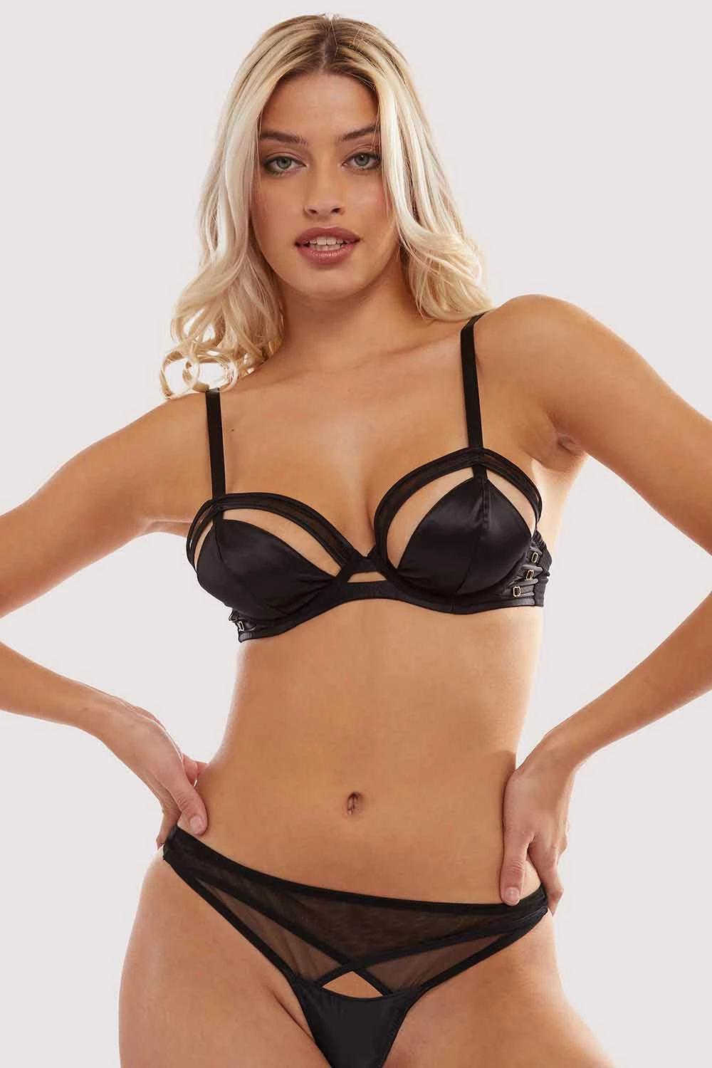Discount 💯 Playful Promises Charlie Black Cut-out Plunge Bra 🎉 1 Playful Promises Charlie Black Cut-out Plunge Bra