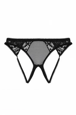 Playful Promises Playful Promises Black Lace And Mesh Ouvert Brief
