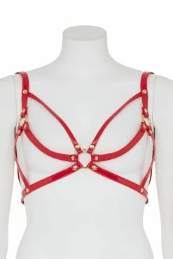Regalia Open Harness Bra Red
