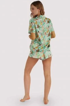Cheap 🌟 Playful Promises Bodil Jane Recycled Nudes & Flowers Short Sleeved 👚 Shirt Nightwear 🔔 19 Playful Promises Bodil Jane Recycled Nudes & Flowers Short Sleeved Shirt Nightwear