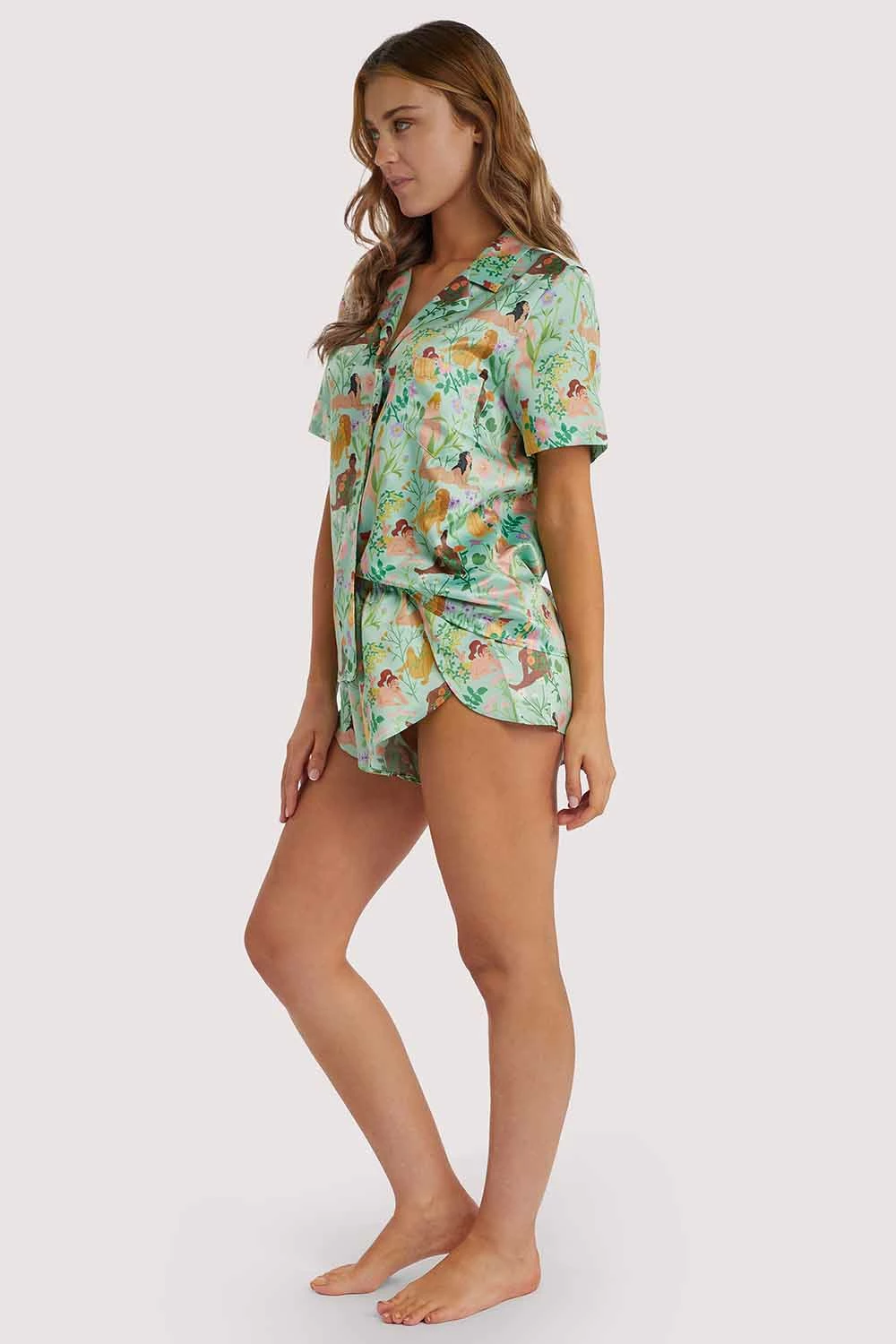 Cheap 🌟 Playful Promises Bodil Jane Recycled Nudes & Flowers Short Sleeved 👚 Shirt Nightwear 🔔 10 Playful Promises Bodil Jane Recycled Nudes & Flowers Short Sleeved Shirt Nightwear