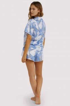 Budget ๐ Playful Promises Nightwear Logan Spector Recycled Blue Statues Satin Shorts ๐ 18 Playful Promises Nightwear Logan Spector Recycled Blue Statues Satin Shorts