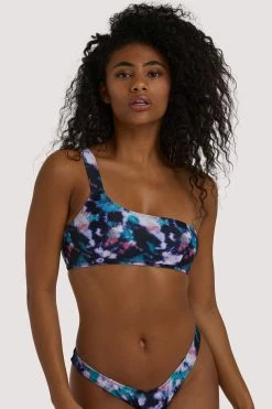 Luxe Palm Swimwear One Shoulder Bikini Top