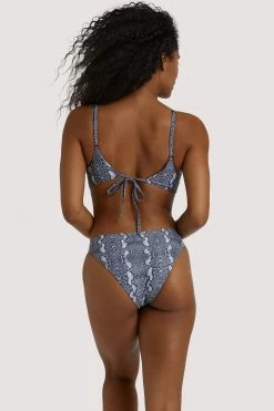 Luxe Palm Swimwear Snake Print Swimsuit