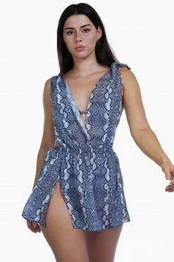 Top 10 ๐คฉ Luxe Palm Beach Snake Print Split ๐ Dress Swimwear ๐ 16 Luxe Palm Beach Snake Print Split Dress Swimwear