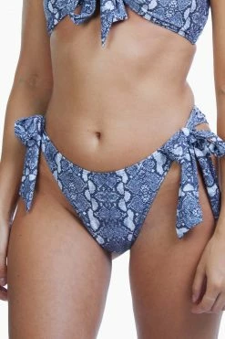 Best Sale π Luxe Palm Snake Bow Tie High Leg Brief Swimwear π 15 Luxe Palm Snake Bow Tie High Leg Brief Swimwear