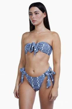 Best Sale π Luxe Palm Snake Bow Tie High Leg Brief Swimwear π 13 Luxe Palm Snake Bow Tie High Leg Brief Swimwear