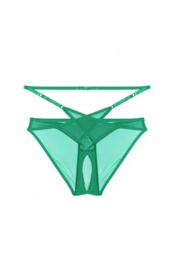 Playful Promises Eddie Green Crossover Wrap Crotchless Brazilian Brief New In