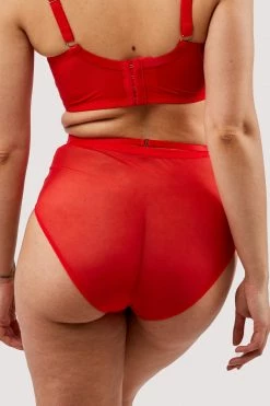 Playful Promises New In Eddie Red Crossover Wrap High Waist Brief