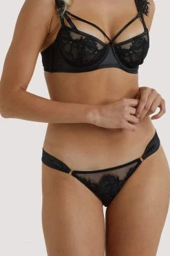 Playful Promises Knickers Anneliese Black Lace Brazilian Brief