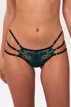 Playful Promises Dakota Green & Gold Snake Brief New In