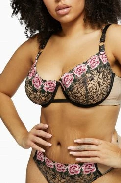 Playful Promises Katy Rose Embroidered Bra