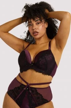 Promo 😍 Playful Promises Bras Muriel Purple Plunge Bra 💯 26 Playful Promises Bras Muriel Purple Plunge Bra