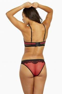 Budget 😍 Playful Promises Tasmin Ruby Lace Brazilian Brief Knickers 🛒 20 Playful Promises Tasmin Ruby Lace Brazilian Brief Knickers