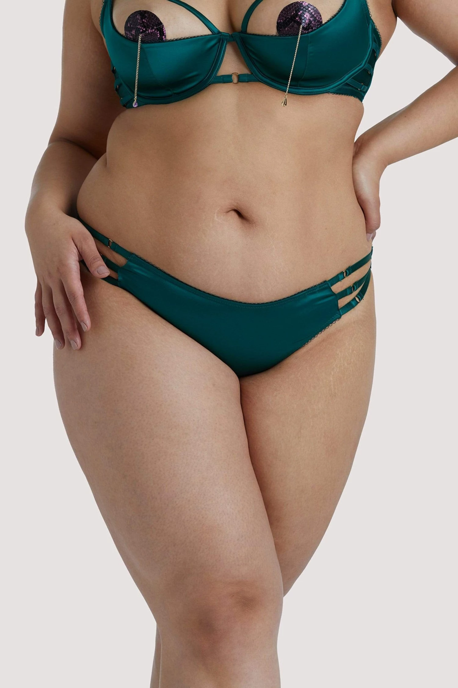 Discount ๐ Playful Promises Ava Green Strappy Brief โจ 6 Playful Promises Ava Green Strappy Brief