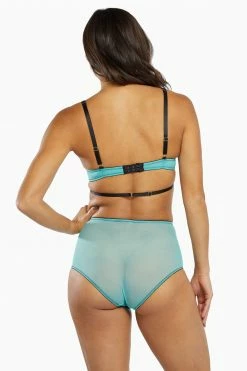 Top 10 😍 Playful Promises Knickers Henrietta Teal Lace Overlay High Waist Brief ✨ 19 Playful Promises Knickers Henrietta Teal Lace Overlay High Waist Brief