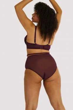 Playful Promises Muriel Purple Lace Quarter Cup Bra