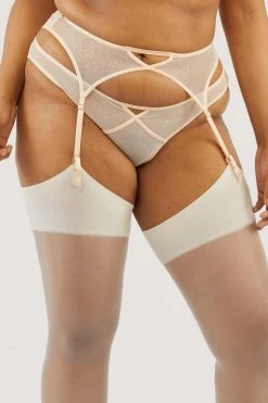 Playful Promises New In Nola Toffee Diamante Studded Suspender