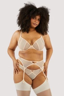 Playful Promises New In Nola Toffee Diamante Studded Suspender