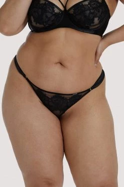 Playful Promises Anneliese Black Lace Thong Knickers
